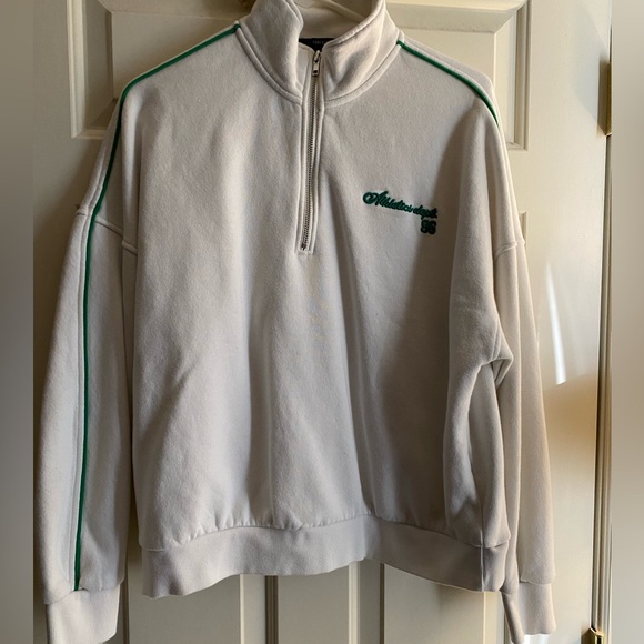 Green and white sweatshirt jacket - Picture 1 of 3